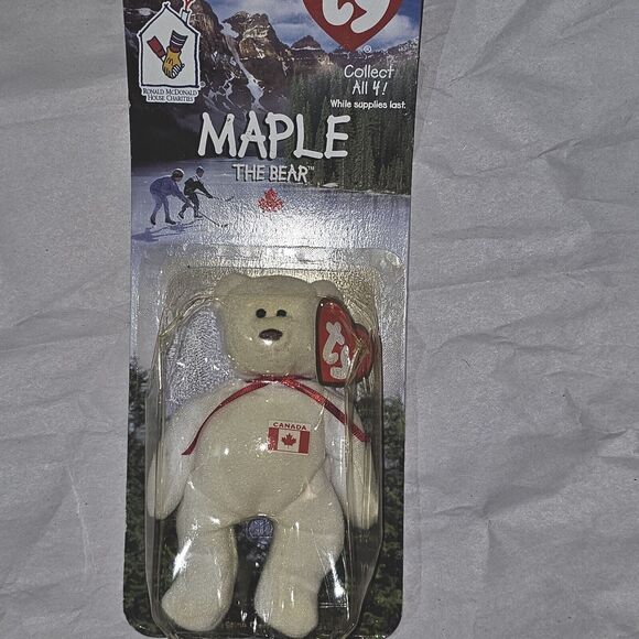 Vintage Maple the Bear TY Mini BEANIE Baby McDonald's TY 1997 3 TAG ERRORS Rare - Picture 6 of 6